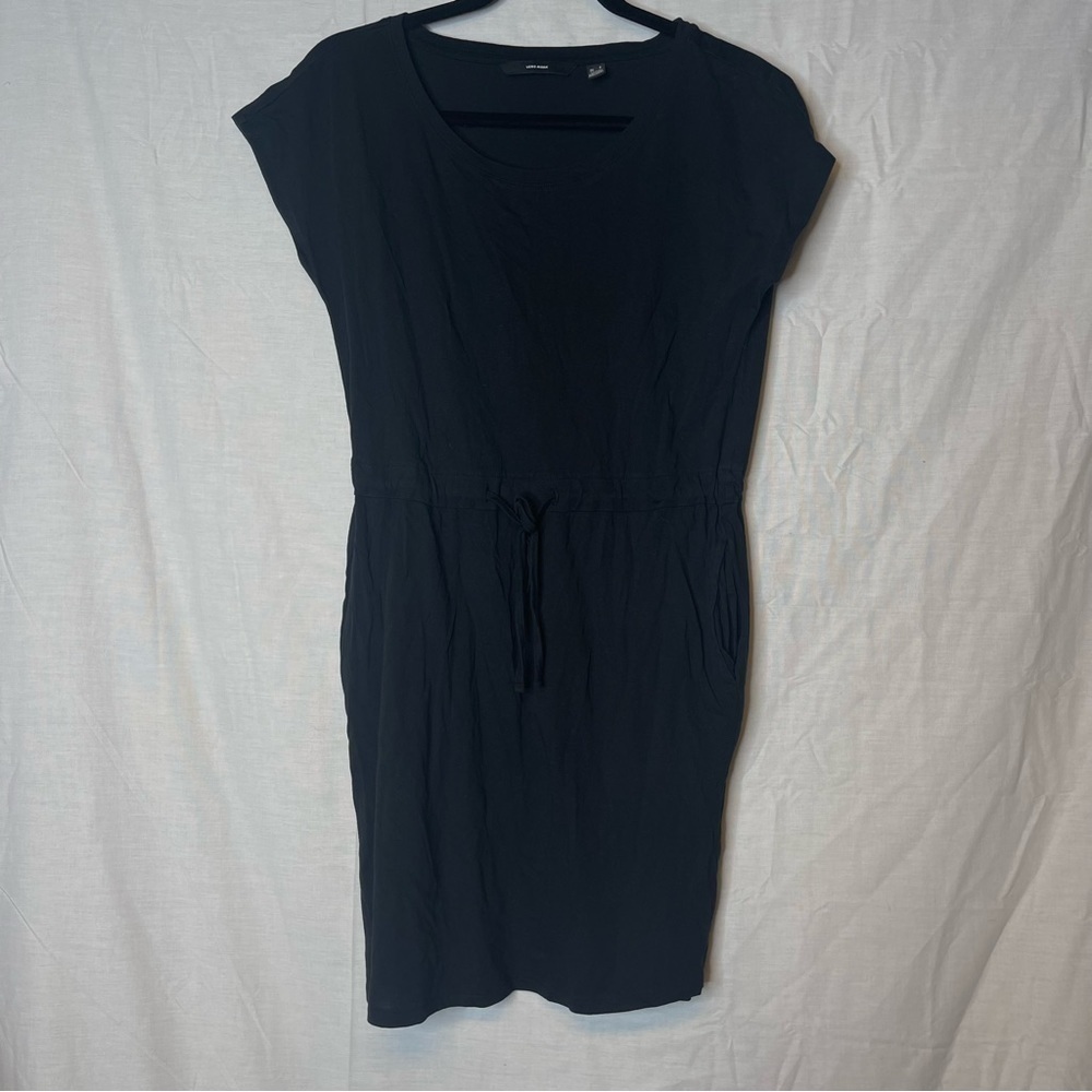🎀 Vero Moda Black T Shirt Dress With Drawstring Waist SIZE S SMALL